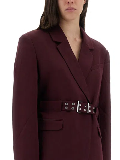 Ganni Future Twill Suiting Blazer In Multi