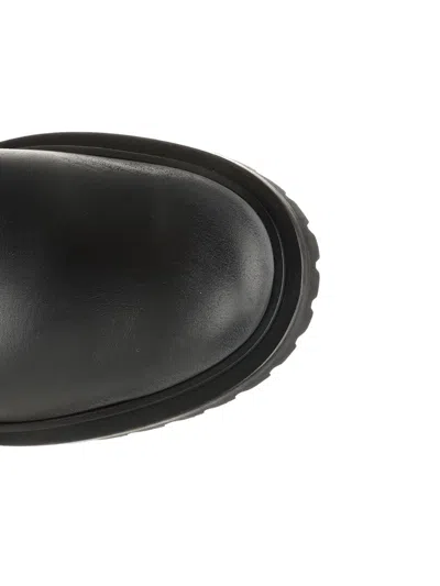 Golden Goose Distressed Black Leather Kurt Boots With Silver Accents In Black