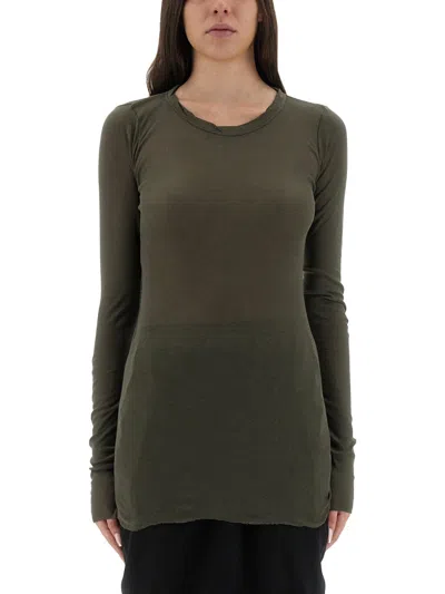 Rick Owens Sheer Fabric Long Sleeves Round Neck In Multi