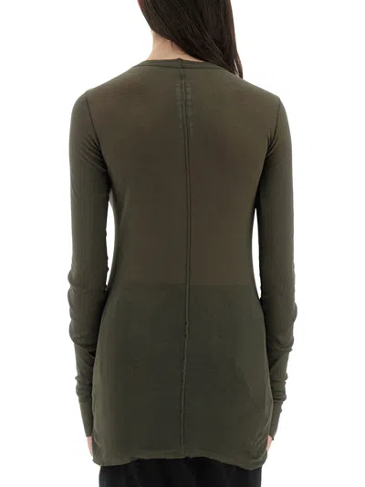 Rick Owens Sheer Fabric Long Sleeves Round Neck In Multi