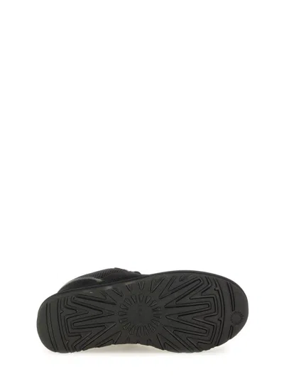 Ugg Padded Collar Canvas Sneakers In Black