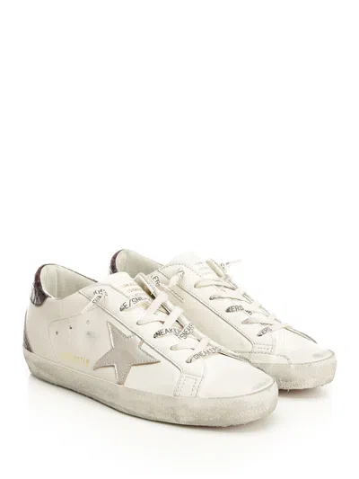 Golden Goose Super Star Leather Upper And Toe Laminated Star Cocco Print Heel And Spur Sneakers Multicolor