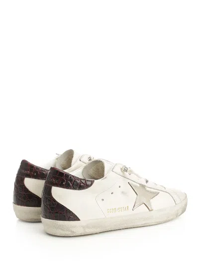 Golden Goose Super Star Leather Upper And Toe Laminated Star Cocco Print Heel And Spur Sneakers Multicolor