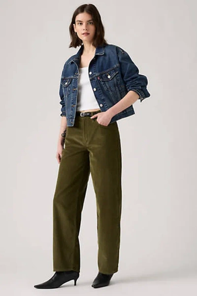 Levi's Corduroy Patch-pocket Trousers In Green