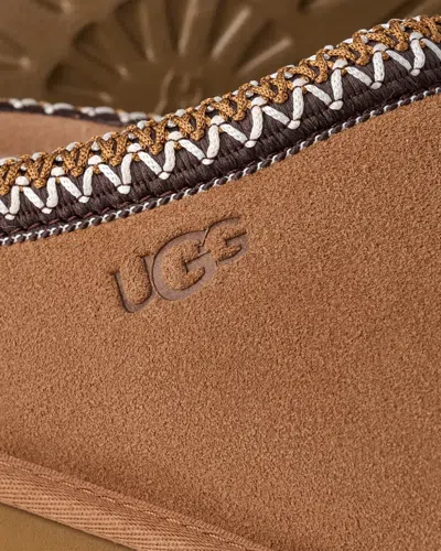 Ugg Slip-on Clog In Soft Suede With Sheepskin Lining In Brown