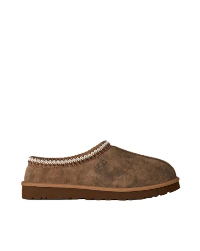 Ugg Chestnut Brown Suede Leather Tasman Ii Slippers In Green