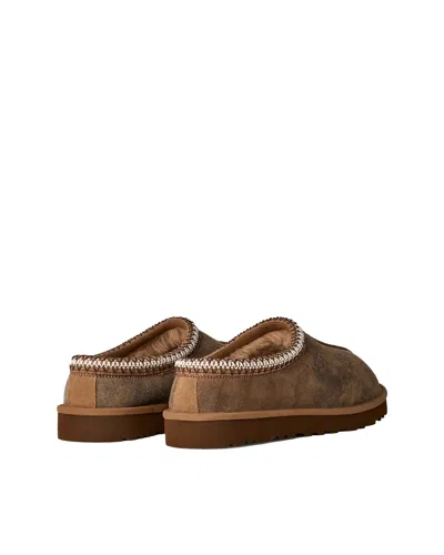Ugg Chestnut Brown Suede Leather Tasman Ii Slippers In Green