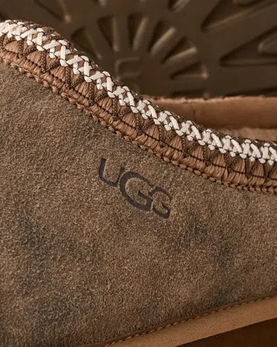 Ugg Chestnut Brown Suede Leather Tasman Ii Slippers In Green