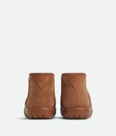 Bottega Veneta Snap Genuine Shearling Bootie In Brown