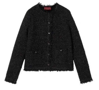 Gucci Black Viscose Blend Cardigan In Black