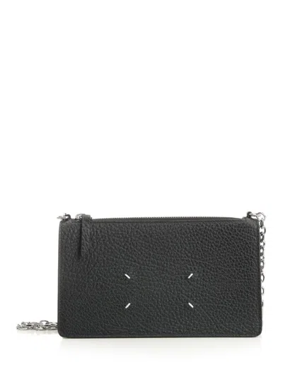 Maison Margiela Zipped Wallet On Chain Wallets Black
