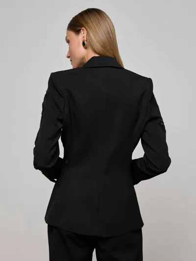 L'agence Clementine Lace Detail Jacket In Black