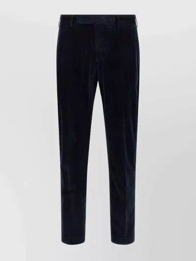 Pt Torino Pleat-front Corduroy Trousers In Blue