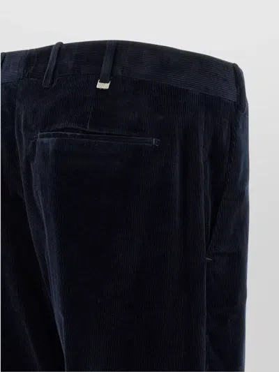 Pt Torino Pleat-front Corduroy Trousers In Blue