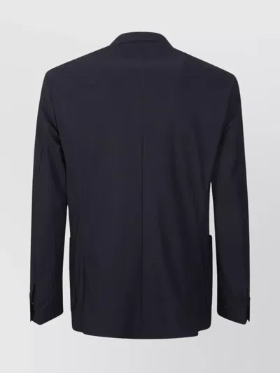 P.m.d.s Eritrea Double-breasted Jacket With Notch Lapel In Blue