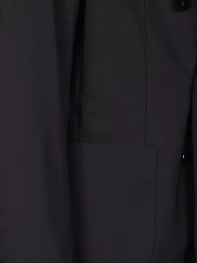 P.m.d.s Eritrea Double-breasted Jacket With Notch Lapel In Black