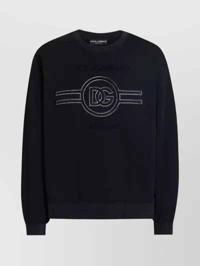 Dolce & Gabbana Sweatshirt With Embroidery In Black