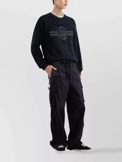 Dolce & Gabbana Sweatshirt With Embroidery In Black