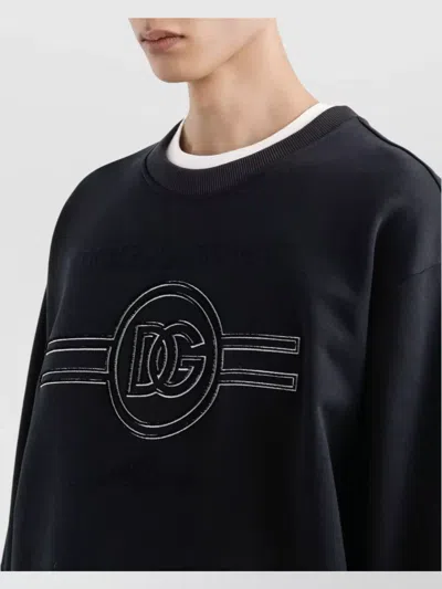 Dolce & Gabbana Sweatshirt With Embroidery In Black