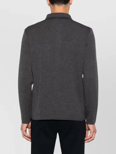 Lardini Knitted Jacket With Chest Pockets And Collar In Multi