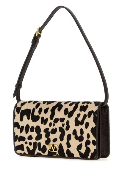 Valentino Garavani Printed Calf Hair Mini Vlogo Signature Shoulder Bag In Multi