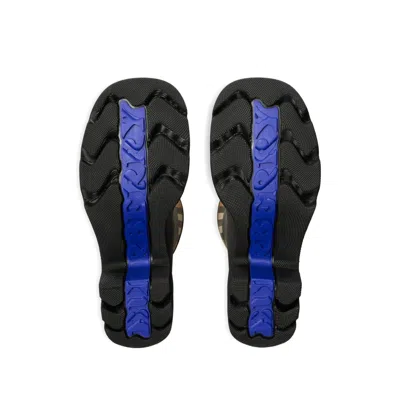 Burberry Marsh Stamp Checked Nylon-trimmed Rubber Ankle Boots In Black