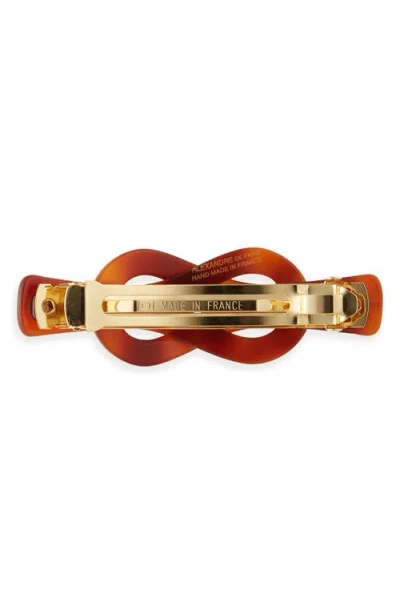 Alexandre De Paris Tortoiseshell Pattern Barrette In Brown