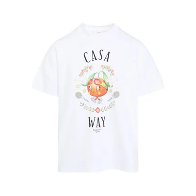 Casablanca Print T-shirt In White