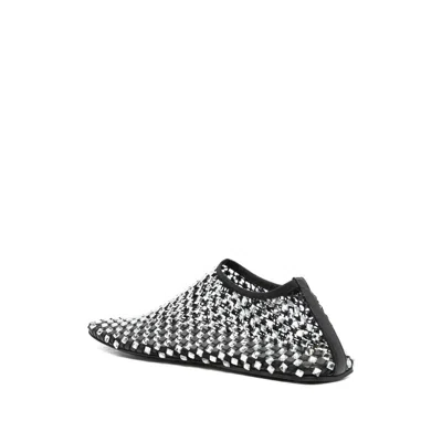 Christopher Esber Minette Bezeled Mesh Ballet Flats In Black Nylon In Black