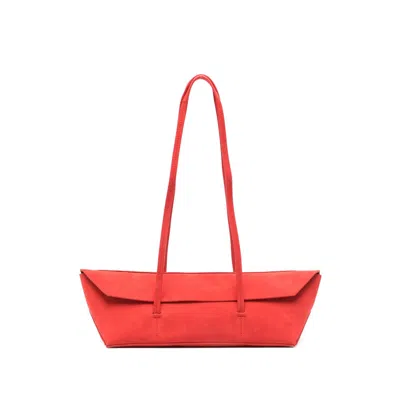 Christopher Esber Mini Gondola Suede Tote Bag In Red