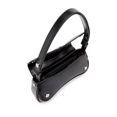 Diesel Curved Silhouette Clutch With Adjustable Strap In Black