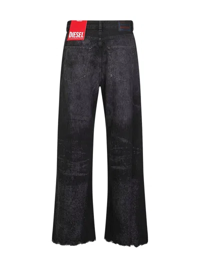 Diesel Jeans Dalla Gamba Ampia In Denim Nero  Donna In Black