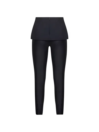 Diesel High Waist Seamless Leggings And Skirt In Black