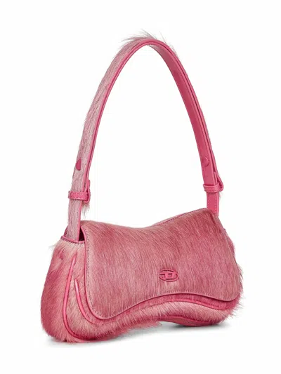 Diesel Play-clutch In Coloured Hairy Leather In Multi