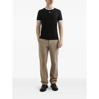 Dolce & Gabbana Trousers With Back Pockets And Belt Loops In Brown