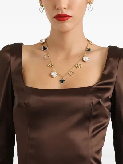 Dolce & Gabbana Stretch Satin Dress In Multi