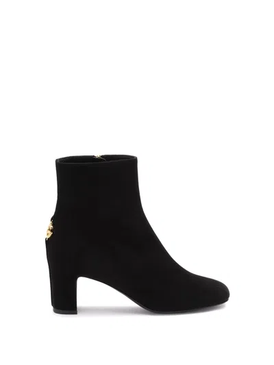 Dolce & Gabbana Suede Ankle Boot In Black