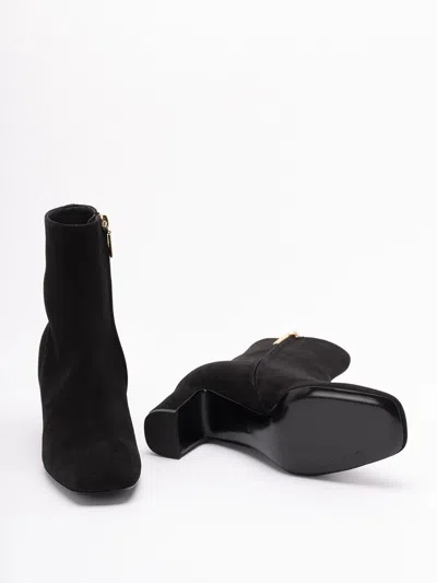 Dolce & Gabbana Suede Ankle Boot In Black