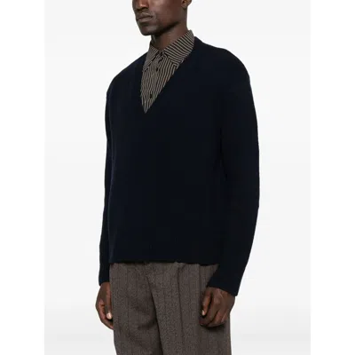 Dries Van Noten Blue Sweaters In Blue