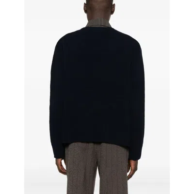Dries Van Noten Blue Sweaters In Blue