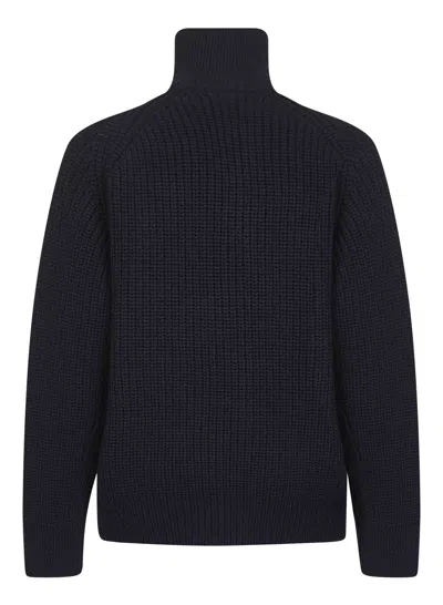 Dries Van Noten Black Wool Zip-up Cardigan In Multi