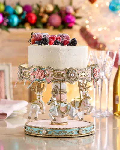Katherine's Collection Joyeux Noel Carousel Cake Plate