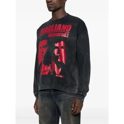 Dsquared2 Dsquared Slated Cotton Dsquared X Magliano Sweatshirt In Black