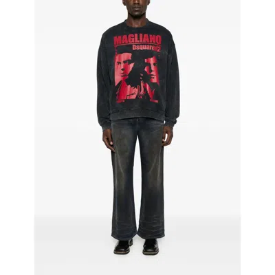 Dsquared2 Dsquared Slated Cotton Dsquared X Magliano Sweatshirt In Black