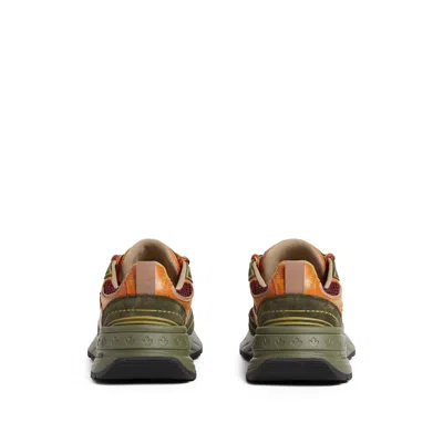 Dsquared2 Casual Low Top Sneakers With Mesh Panels In Green