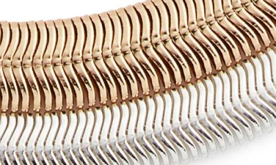 Open Edit Set Of 2 Snake Chain Necklaces In Gold