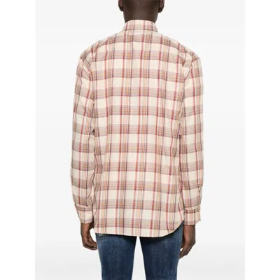 Dsquared2 Plaid Shirt With Lurex Thread In Pink