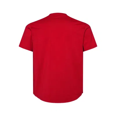Dsquared2 D2 X Magliano Red Crewneck T-shirt With Maxi Print On The Front In Cotton Man In Red
