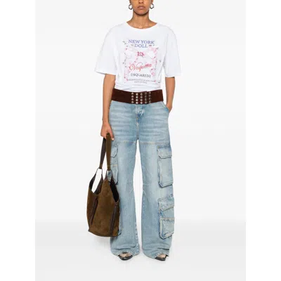 Dsquared2 Vaquera Breezy Fit Jersey T-shirt In White