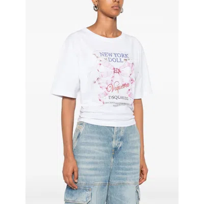 Dsquared2 Vaquera Breezy Fit Jersey T-shirt In White